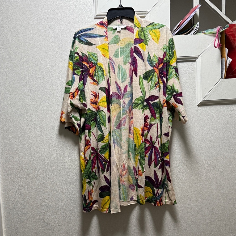 Chico's Multicolor Floral Kimono